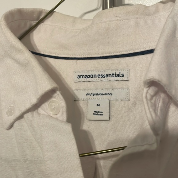Amazon Essentials White Button Down Dress Shirt - Cotton White L - Picture 3 of 5